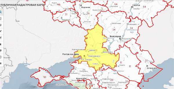 Публичная карта земель - Ростовская область